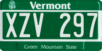 VT license plate XZV297