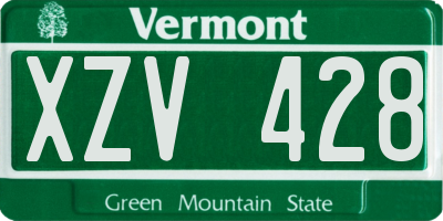 VT license plate XZV428