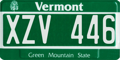 VT license plate XZV446