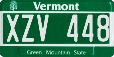 VT license plate XZV448