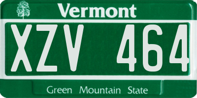 VT license plate XZV464