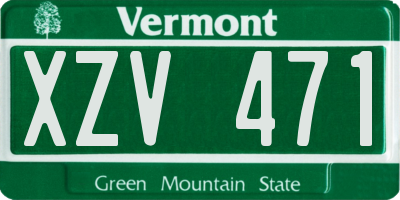 VT license plate XZV471
