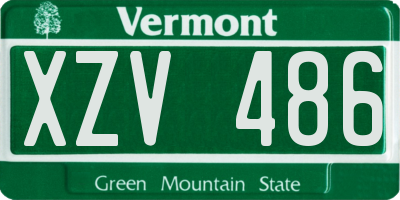 VT license plate XZV486