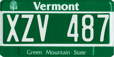 VT license plate XZV487