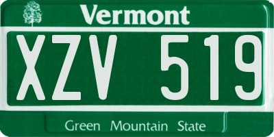 VT license plate XZV519