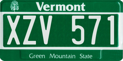VT license plate XZV571