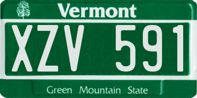VT license plate XZV591