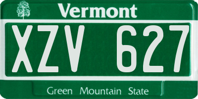 VT license plate XZV627