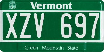 VT license plate XZV697