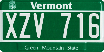 VT license plate XZV716