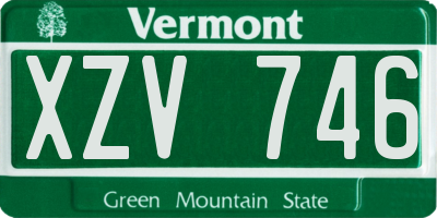 VT license plate XZV746