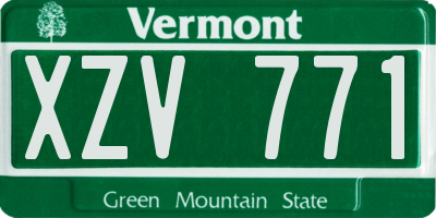 VT license plate XZV771