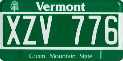 VT license plate XZV776