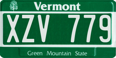 VT license plate XZV779