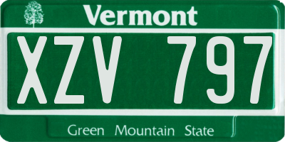 VT license plate XZV797