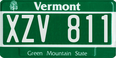 VT license plate XZV811