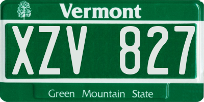 VT license plate XZV827