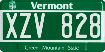 VT license plate XZV828
