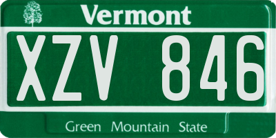 VT license plate XZV846