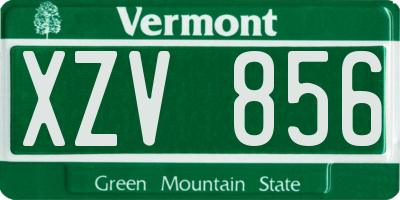 VT license plate XZV856