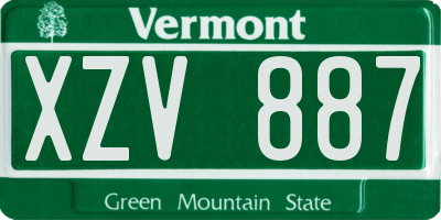VT license plate XZV887