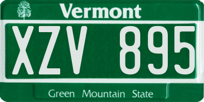 VT license plate XZV895