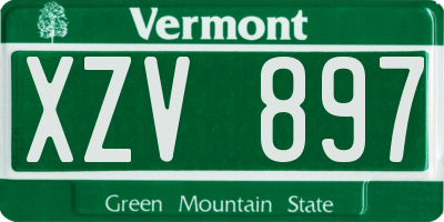 VT license plate XZV897