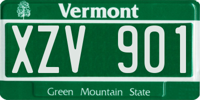 VT license plate XZV901