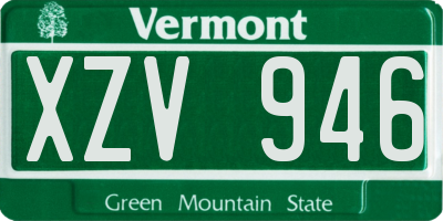 VT license plate XZV946