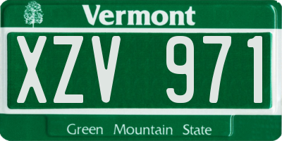 VT license plate XZV971