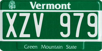 VT license plate XZV979
