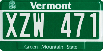 VT license plate XZW471