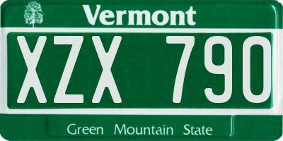 VT license plate XZX790