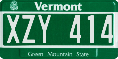 VT license plate XZY414