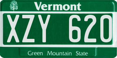 VT license plate XZY620