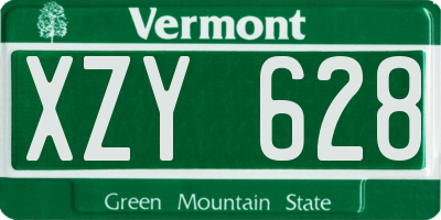 VT license plate XZY628