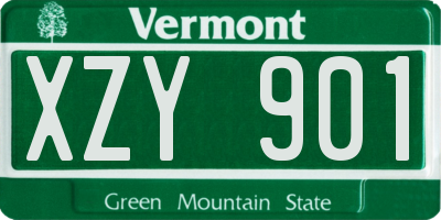 VT license plate XZY901