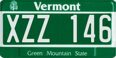 VT license plate XZZ146