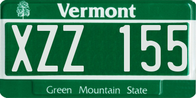 VT license plate XZZ155