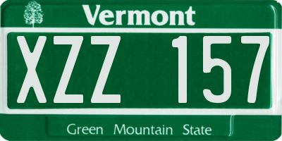 VT license plate XZZ157