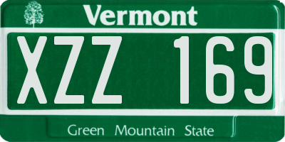 VT license plate XZZ169