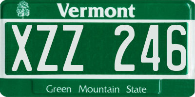 VT license plate XZZ246