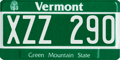 VT license plate XZZ290