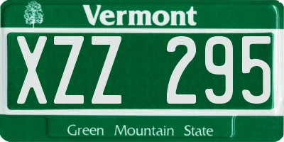 VT license plate XZZ295
