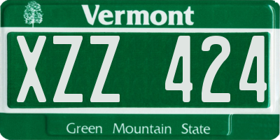 VT license plate XZZ424