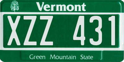 VT license plate XZZ431