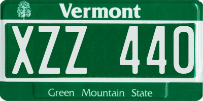 VT license plate XZZ440