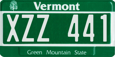 VT license plate XZZ441