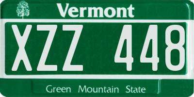 VT license plate XZZ448