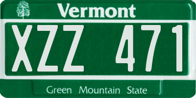 VT license plate XZZ471